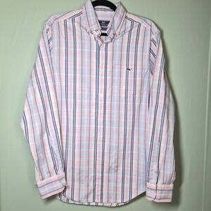 Vineyard‎ Vines Shirt Mens Small Blue Pink Plaid Classic Fit Tucker Lightweight